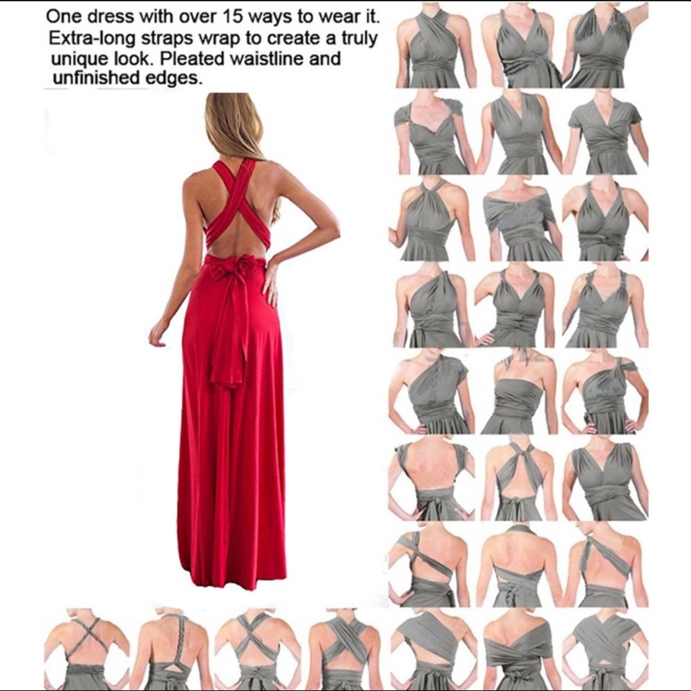 Sexy Women Multiway Wrap Boho Maxi Dress - Picture 2 of 2